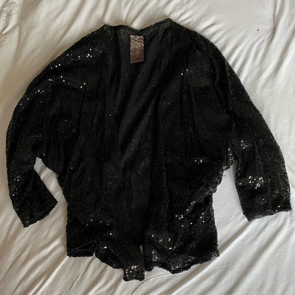 WallpapHER black sequin jacket